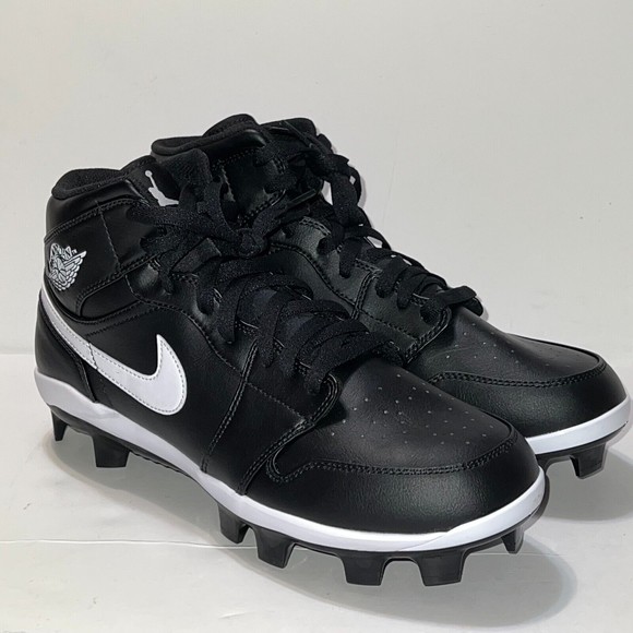 Air Jordan 1 Retro MCS Baseball Cleats Black Molded MEN'S 10 AV5354-001 NEW - Picture 4 of 15